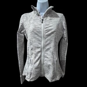 Lululemon Define Jacket Womens 4 Heathered Gray Full Zip Thumbholes Pockets